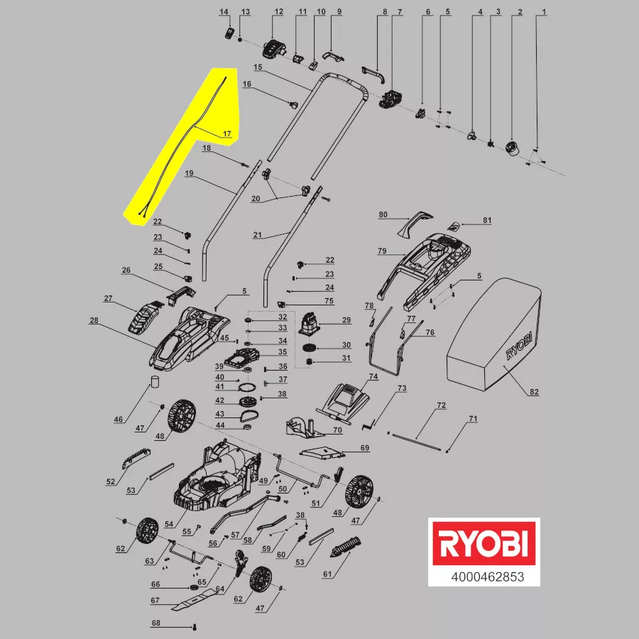 câble interrupteur réf. 5131037015 Ryobi